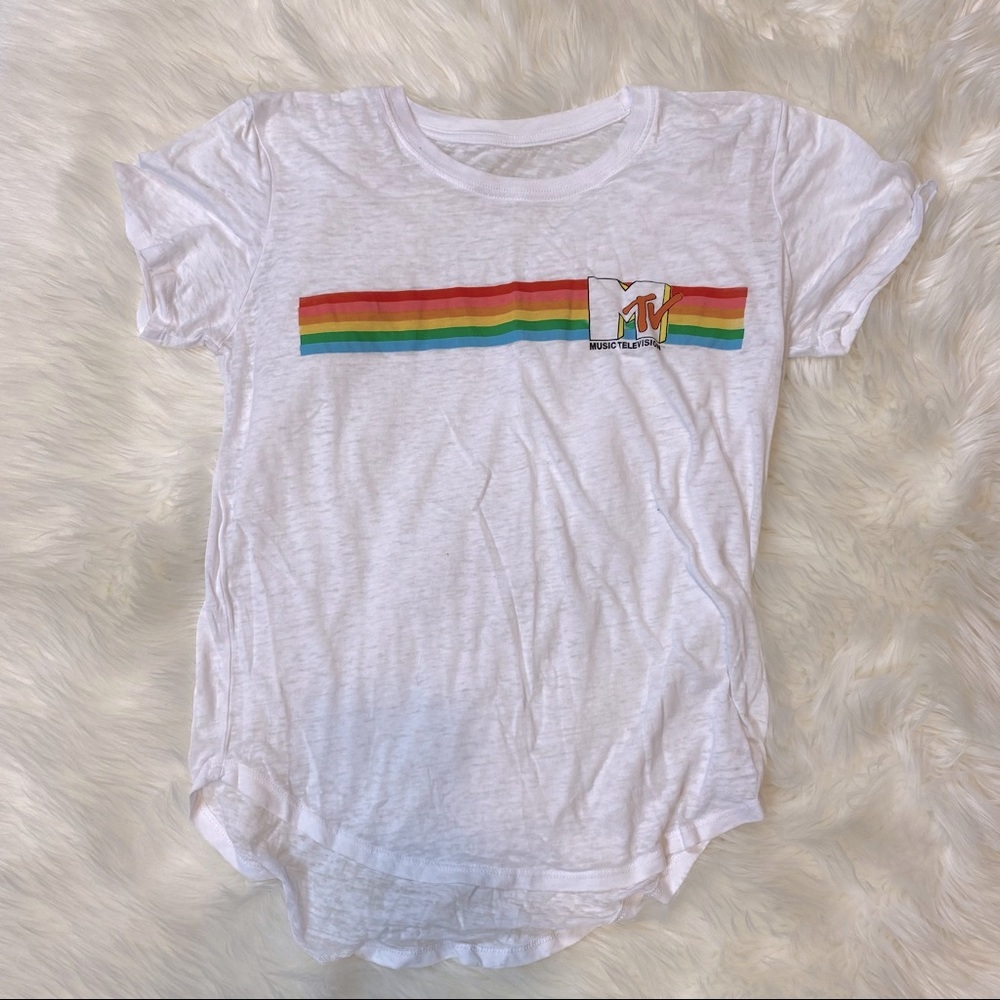 MTV Rainbow White Shirt​